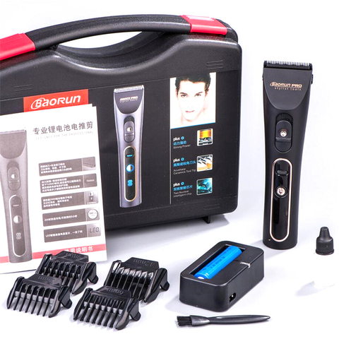 Professional Electric Hair Clipper Titanium Blade 2000mA Battery Men's Beard Trimmer LCD Display Hair Cutting Machine For Salon ► Photo 1/5