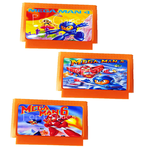 Mega Man Megaman Series 60 Pins Game Cartridge for 8 Bit Game Console Drop Shipping ► Photo 1/1