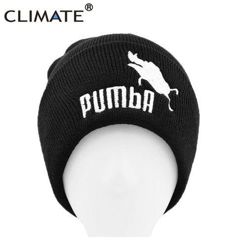 CLIMATE Funny Beanie Hat Lion King Pumba Winter Warm Knitted Hat Hakuna Matata Cool Black Knitted Winter Hat for Men Women ► Photo 1/6