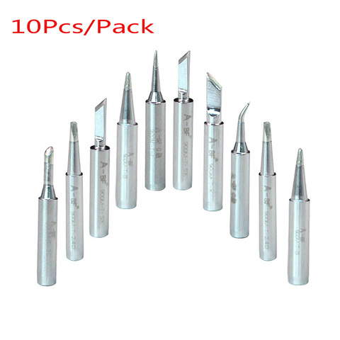 Newest  10 pcs/set Soldering Iron Tips Solder Tip Lead-free Screwdriver Iron Tip 900M-T For Hakko Rework Station Tool Kit ► Photo 1/1