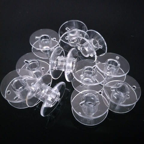 Hot sell 10pcs Clear Plastic Empty Bobbins For Brother Janome Singer Sewing Machines BB5549 ► Photo 1/6