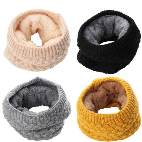 1Pc Winter Warm Brushed Knit Neck Warmer Circle Go Out Wrap Cowl Loop Snood Shawl Outdoor Ski Climbing Scarf For Men Women ► Photo 1/6
