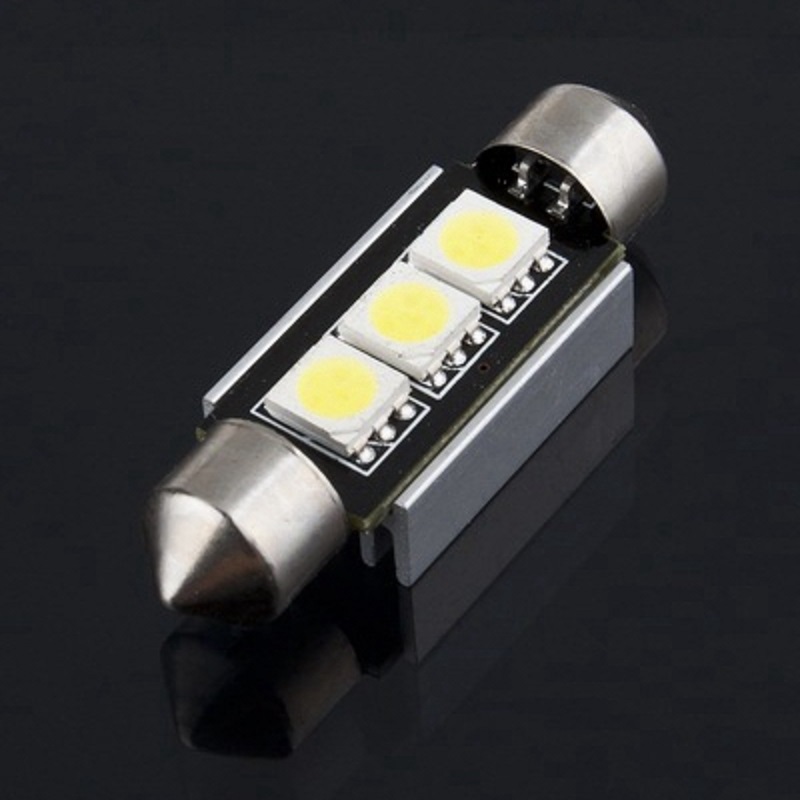 10x 36mm 3SMD 5050 6418 C5W CANBUS Error Free LED Bulbs License Plate Dome Light