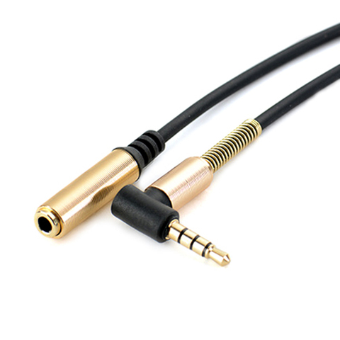 Hot Sale 30cm Strero 3.5MM Jack 90 Right Angle Male To Female Audio Aux Extension Cable Cord ► Photo 1/6