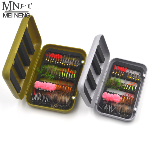 MNFT 1 Set (40/56PCS) Assorted Fly Flies Lure Artificial Imitation Insects Style Fishing Fies Dry/Wet Nymph Bait In Box ► Photo 1/6