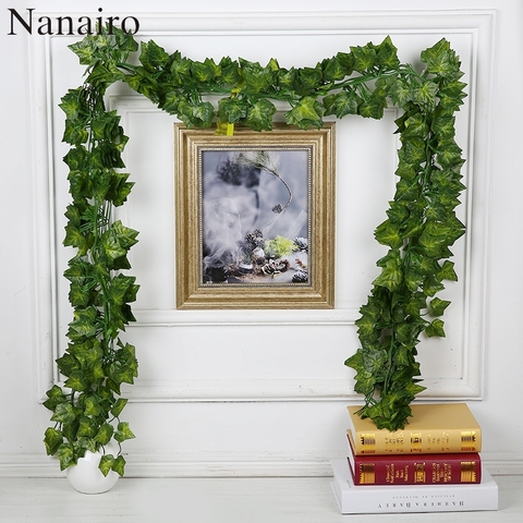 1.8M 3 Style Artificial Plants Green Lvy Leaves Artificial Grape Vine Fake Leaves Wedding Decoration DIY Garden Craft Flowers ► Photo 1/6