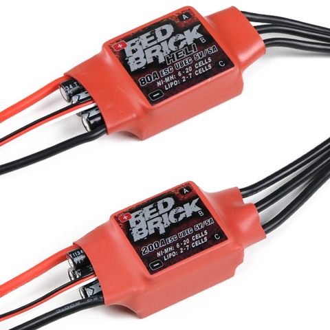 1pcs Red Brick ESC 50A/70A/80A/100A/125A/200A Brushless ESC Electronic Speed Controller 5V/3A 5V/5A BEC for FPV Multicopter ► Photo 1/6