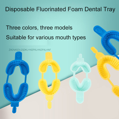 100 pairs Dental Disposable Tray Fluoride Foam Impression Trays Dentistry Instrument Dentist Materials  Large Medium Small Size ► Photo 1/6