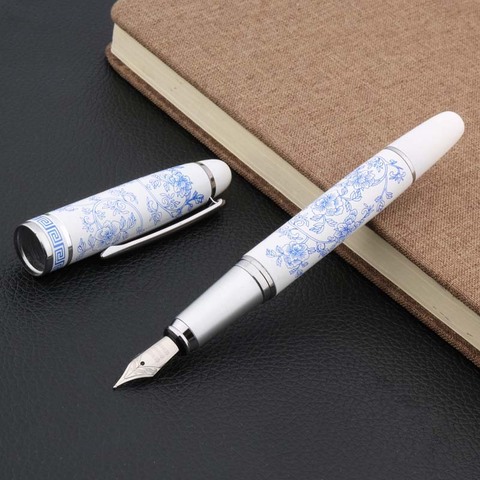 High Quality Hot New Chinese Blue and White Porcelain Pattern Medium Nib Fountain Pen Stationery Office School Supplies ► Photo 1/6
