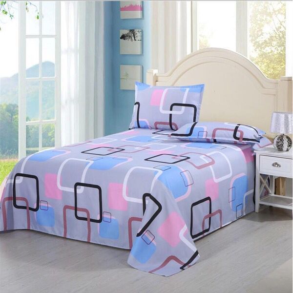 Bonenjoy Bed Sheet Set 100% Cotton 40s Single/Queen/King Size Quilt Cover  Set With