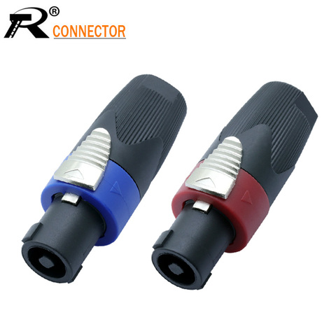 10PCS Speaker Powercon connector NL4FX Speakon 4 Pole Plug Male Professional audio power plug Red&Blue ► Photo 1/6