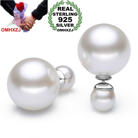 OMH wholesale Fashion Gorgeous princess gorgeous light jewelry pearl 925 sterling silver Stud earrings YS69 ► Photo 1/6