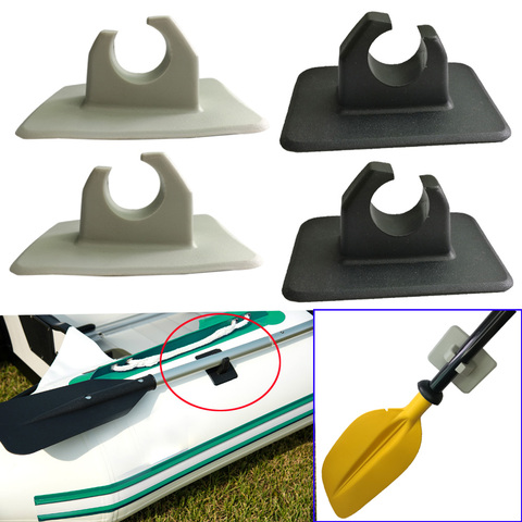 2pcs PVC Inflatable Boat Paddle Clips Oar Rowing Pole Paddle Clips Holder Mount Patch for Rowing Boat Dinghy Kayaks Accessories ► Photo 1/6