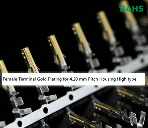 100pcs 4.20 mm 5557 Terminal Female needle For PC Computer Power 4.2 mm Pitch Male shell Gold plating High Type 3900-0039 ► Photo 1/1