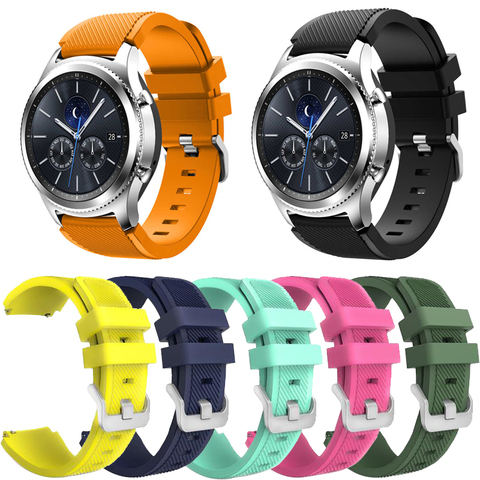 22mm Silicone Watchbands 18 colors For Galaxy Watch 46mm Gear S3 Frontier Watch Band Strap Watch Accessories Bracelet ► Photo 1/6