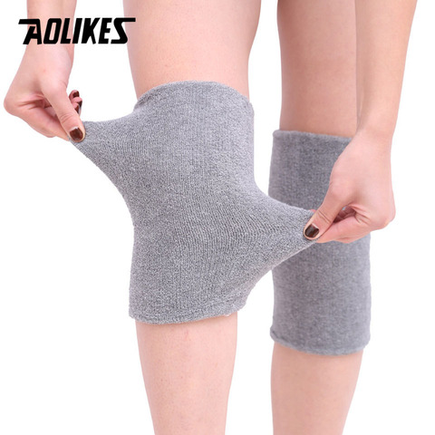 AOLIKES 2PCS/Lot Breathable Warm Towel Non-slip Dance Ski Knee Pads Outdoor Sport Leg Sleeve Kneelet Soft Knee Pad Knee Support ► Photo 1/6