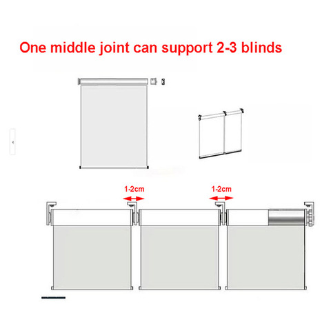 free shipping motorized roller blinds clutch 38mm 50mm middle joint/middle bracket big size splited up to many small blinds ► Photo 1/5