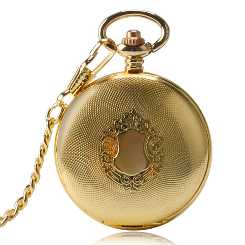 Golden Automatic Mechanical Pocket Watch Fob For Nurse Luxury Fashion  Trendy Stylish Shield Pendant Men Women Christmas Gift ► Photo 1/6