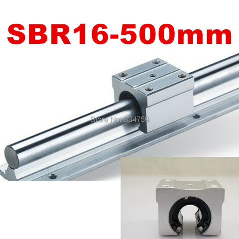 SBR16 rail  L500mm 16mm linear guide cnc router part  linear rail SBR16 rails ► Photo 1/1