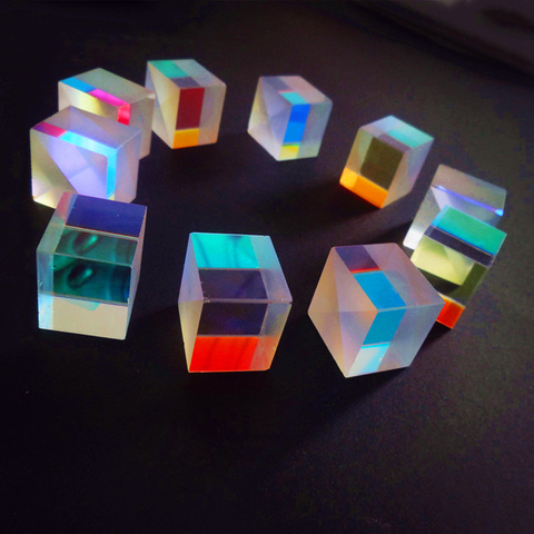 10 PCS Defective Cross Dichroic X-Cube Prism Optical Glass Square Prism RGB Combiner Splitter Party Home Decoration ► Photo 1/6