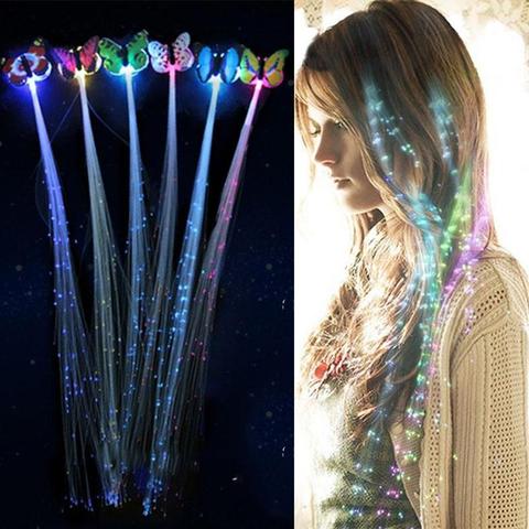 LED Flashing Hair Braid Glowing Luminescent Hairpin Novetly Hair Ornament Girls Led Toys New Year Party Christmas Gift ► Photo 1/6