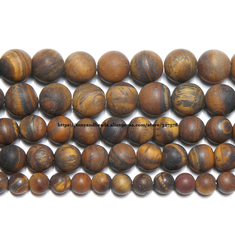 Free Shipping Natural Stone Matte Tiger eye Agates Jaspers Turquoises Round Loose Beads 15