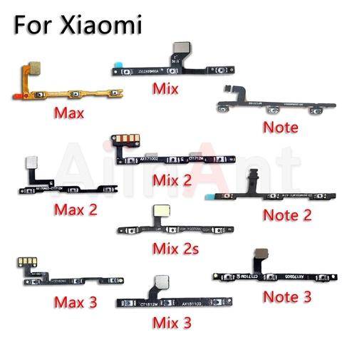 AiinAnt Volume On Off Button Power Flex Cable For Xiaomi Mi Note Max Mix 1 2 2s 3 Pro A2 A1 Lite Power Flex ► Photo 1/6