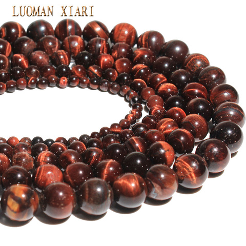 Wholesale AAA+ Quality Red tiger eye Natural Stone Round Loose Beads For jewelry Making 4/6/8/10/12 mm DIY Bracelet Strand 15.'' ► Photo 1/6