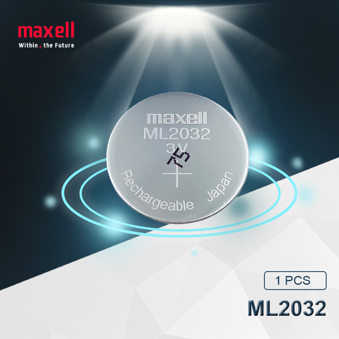 1pc Maxell Original ML2032 3V Rechargeable lithium battery button cell button batteries (ML2032) ► Photo 1/4