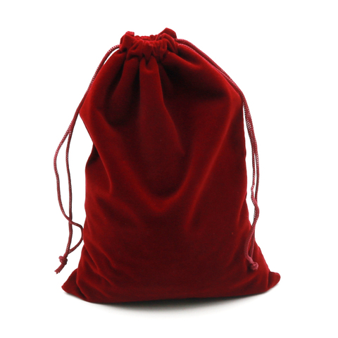 2pcs/lot 15x20cm Dark Red Velvet Bag Big Jewelry Bag Bracelet Candy Jewelry Packaging Bags Wedding Drawstring Pouch Gift Bag ► Photo 1/6