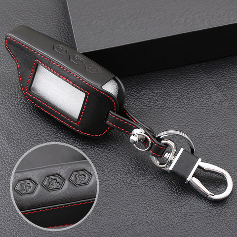 Keychain Cover for Original Starline B9 B91 B6 B61 A91 A61 V7 C9 Leather Key Case LCD Car Remote 2 Way Alarm New ► Photo 1/5
