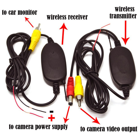 2017 2.4G Wireless RCA Video Transmitter Receiver Kit for Car DVD Monitor GPS Rear View Camera Reverse Backup Rearview Camera ► Photo 1/6