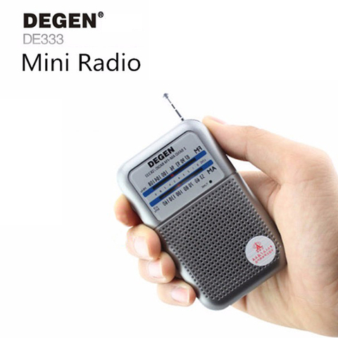 JINSERTA Degen Radio DE333 FM AM Receiver Mini Handle Portable Pocket Size Two Band FM Radio Recorder High Sensitivity Radio ► Photo 1/6