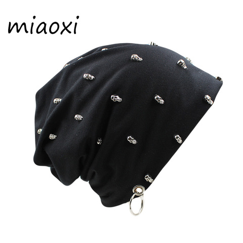 miaoxi New Fashion Men Women Unisex Casual Hat With Skull Hoop Brand Caps Winter Warm Beanies Thick Adult Hip Hop Bonnet Hats ► Photo 1/6