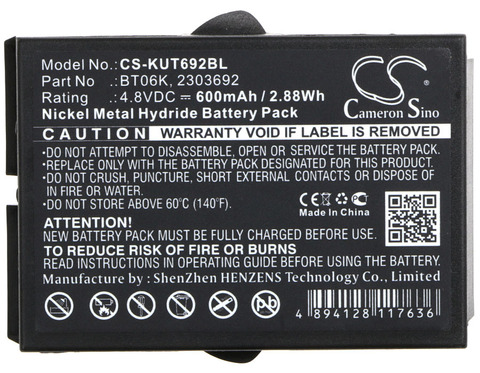 Cameron Sino 600mAh Battery 2303692,BT06K for IKUSI 2303692,ATEX transmitters,RAD-TS, T70 1 ATEX,  T70-1, T70-2, T71, T72 , TM70 ► Photo 1/5