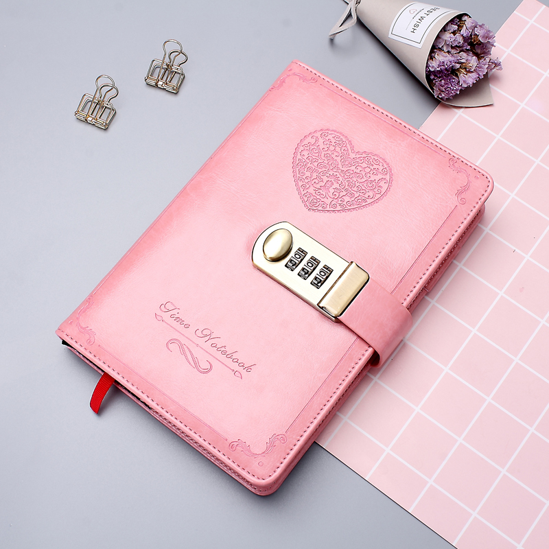Password B6 Notebook Lockable Diary Journal Writing Planner Personal Secret Book 