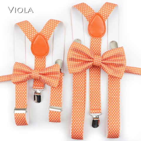 Dot Parent-Child Colorful Suspenders Bowtie Sets Lovely Y-Back Braces Polyester Cute Butterfly Belt Bow Tie Adjustable Accessory ► Photo 1/3