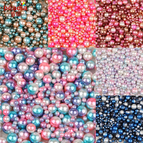 New Fashion No Hole ABS Natural Pearl Loose Round Bead 4/6/8/10mm Mixed  Size Option Random Five Mix Colors 20g/bag Approx 250pcs - Price history &  Review
