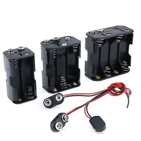EziUsin 6pcs/lot 4/6/8 X 1.5V AA Battery Holder with Standard Snap Connector 4 6 8 AA 4AA 6AA 8AA ► Photo 1/2
