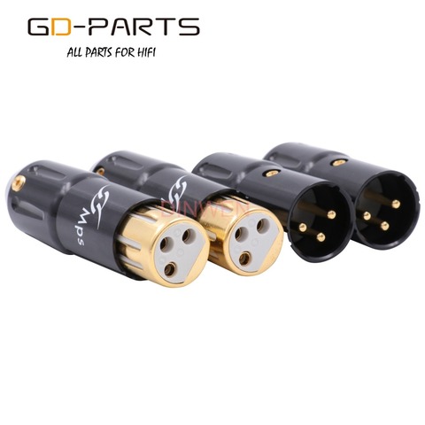 MPS 3pin Male Female XLR Plug Connector Terminal Socket Hifi Audio Microphone Snake Cable Balanced Interface 24K Gold Plated ► Photo 1/6