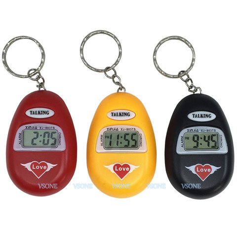 Spanish Language Talking Key Chain Clock Big Voice with Alarm for The Old Man or Blind People ► Photo 1/6