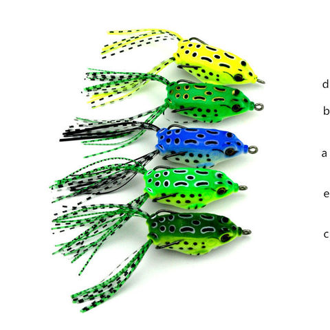 Frog Lure Fishing Lures Treble Hooks Top water Ray Frog Artificial Minnow Crank Strong Artificial Soft Bait 5.5cm/8g 1pcs ► Photo 1/6