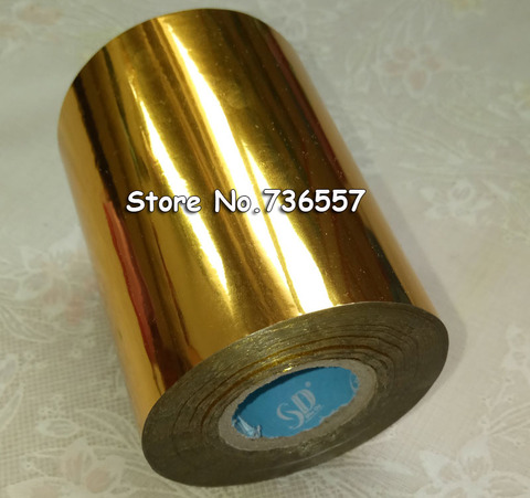 1 Rolls Golden Color 80mmx120M Hot Stamping Foil Heat Transfer Napkin Gilding PVC business Card Emboss ► Photo 1/1