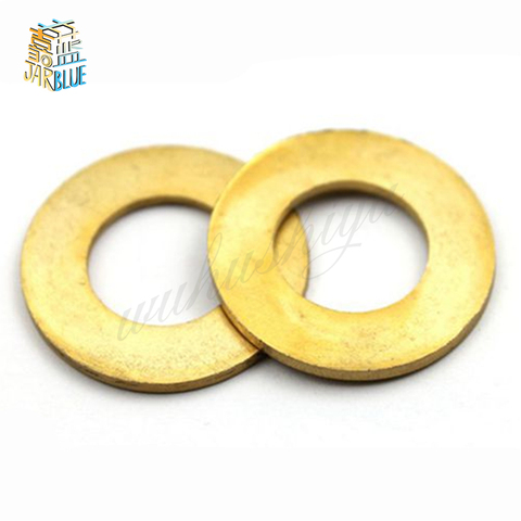 50Pcs DIN125 ISO7089 M2 M2.5 M3 M4 M5 M6 M8 Meson Pad Sheet Metal Collar Brass Flat Washer HW049 ► Photo 1/2