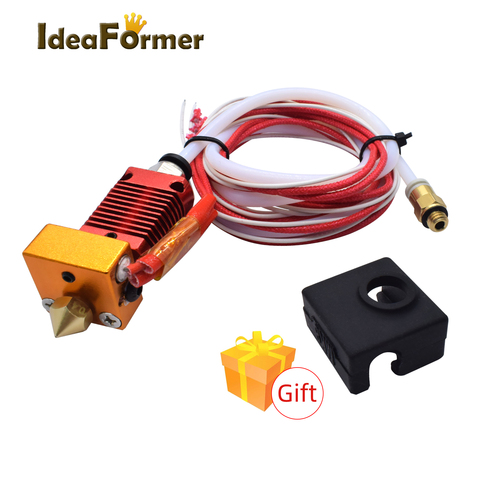 1 Set CR10 Extruder Hotend J-head Kit With 0.4/1.75mm Nozzle+ Silicone Cover+1Meter PTFE tube 12/24V heating kit 3D Printer Part ► Photo 1/6