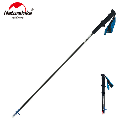 Naturehike Ultralight 4-sections  Foldable Adjustable Trekking Poles Carbon Fiber Walking Hiking Sticks NH18D020-Z ► Photo 1/6