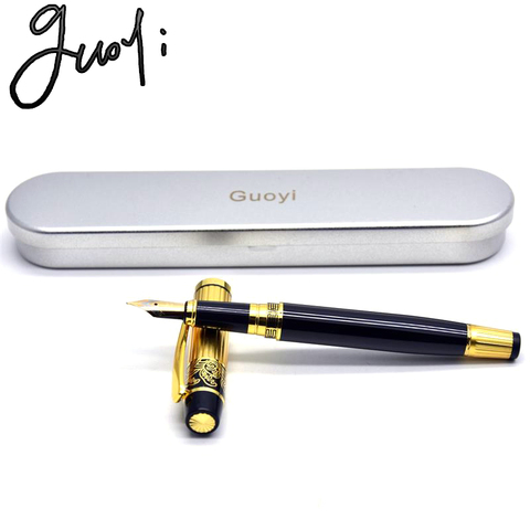 Guoyi K901 luxury Ink Fountain pen 0.5mm Metal high-end business office gifts and corporate logo customization signature pen ► Photo 1/6