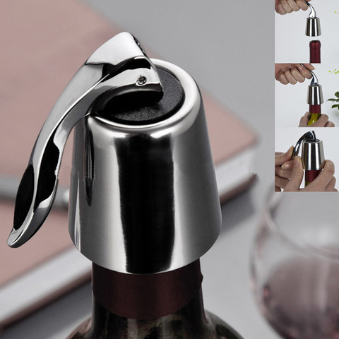 Stainless Steel Vacuum Sealed Red Wine Storage Bottle Stopper Sealer Saver Preserver Champagne Closures Lids Caps Home Bar Tool ► Photo 1/6
