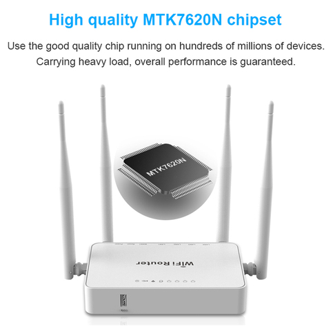 WE1626 Long Range Indoor Wireless Network 12V 1A Plug Router USB Port And External Antennas MT7620N openVPN 300Mbps WiFi Router ► Photo 1/6