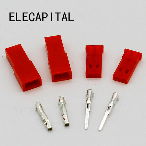 Free shipping,50set/lot JST Connector Plug 2pin Female, Male and Crimps RC battery connector for Auto,E-Bike,boat,LCD,LED ect ► Photo 1/4